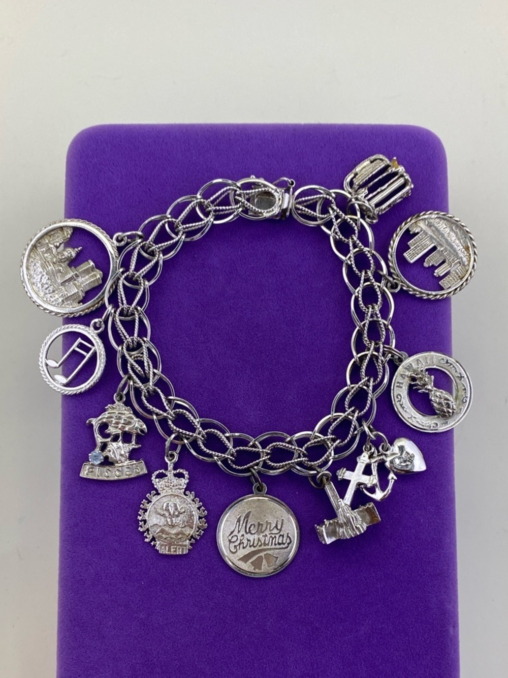💛 Vintage Sterling Silver Multi-Charm Travel & Holiday Bracelet | Heirloom Luxe